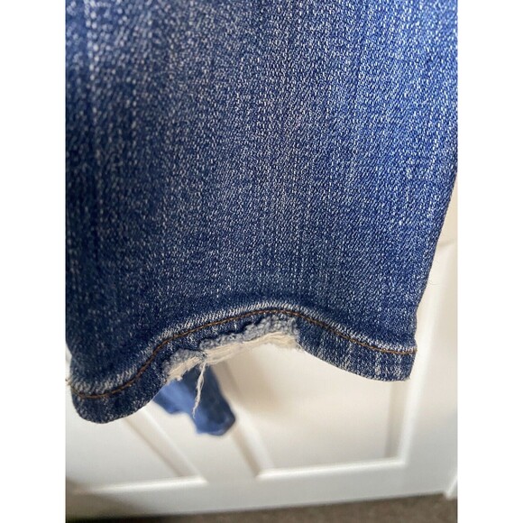Madewell Womens High Riser Size 28 Skinny Thrashed Distressed Denim Jeans - Picture 8 of 12